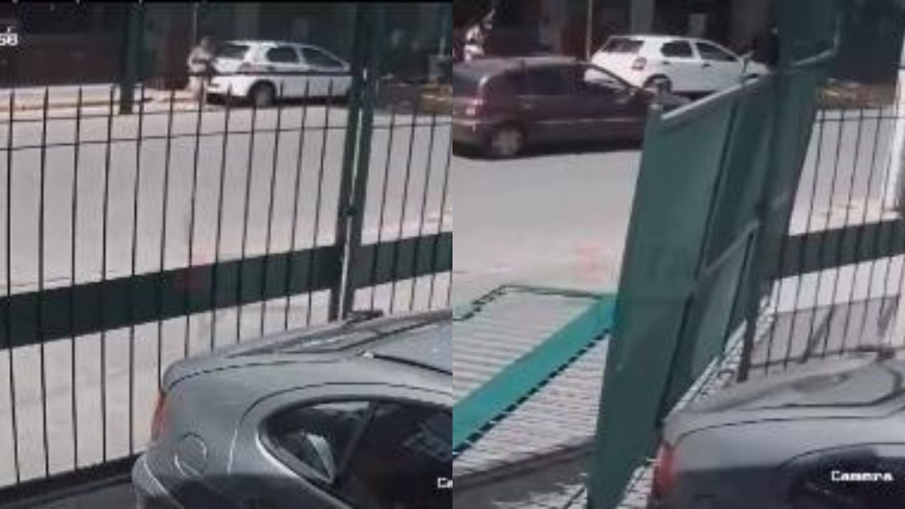 Vídeo: graban a conductora destruyendo portón por este insólito motivo