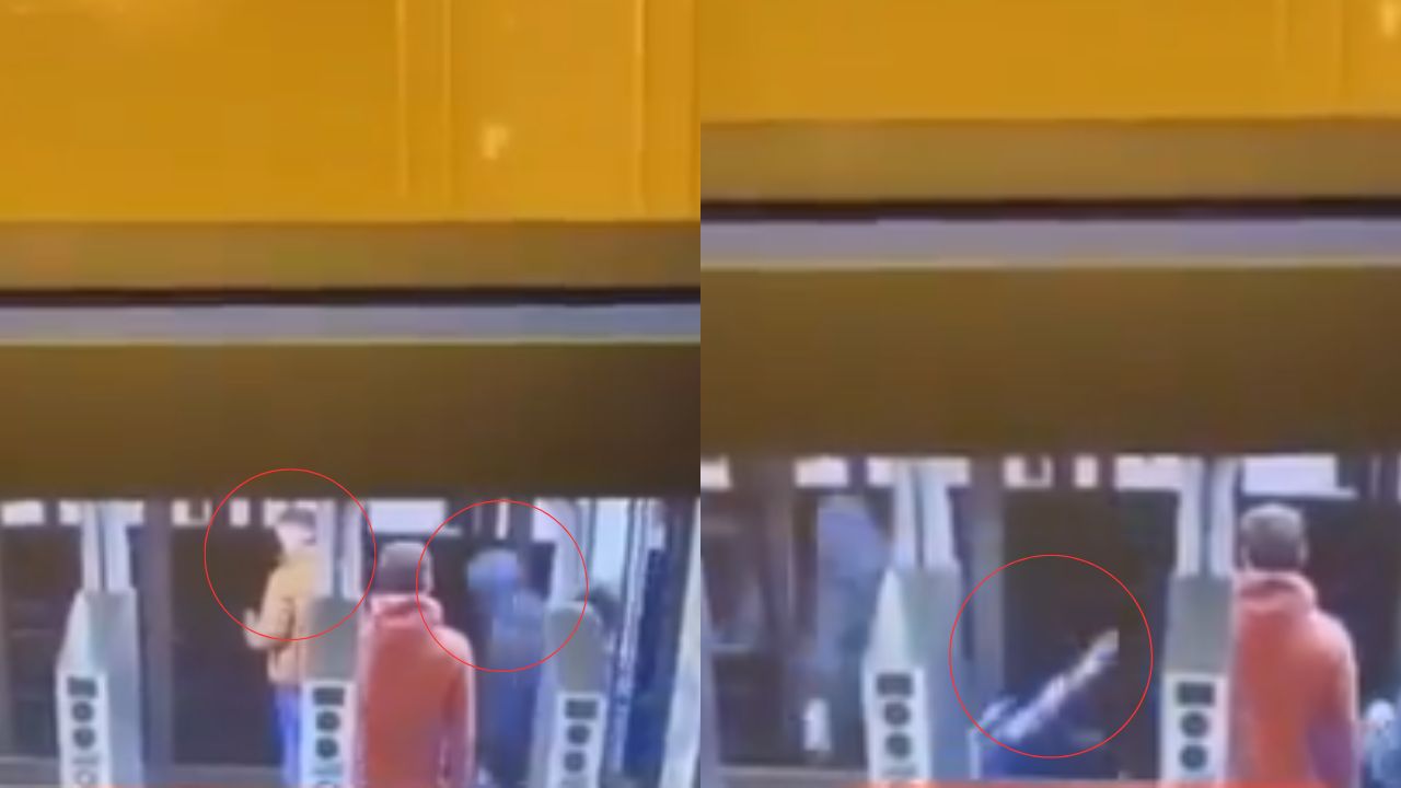 Vídeo: Hombre empuja a otro a las vías del tren y luego huye del lugar