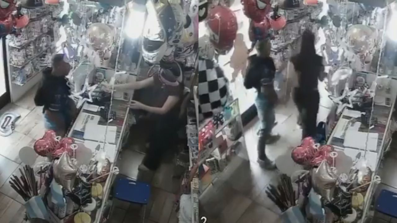 Vídeo: Ladrón encierra a vendedora luego de asaltarla para poder escapar