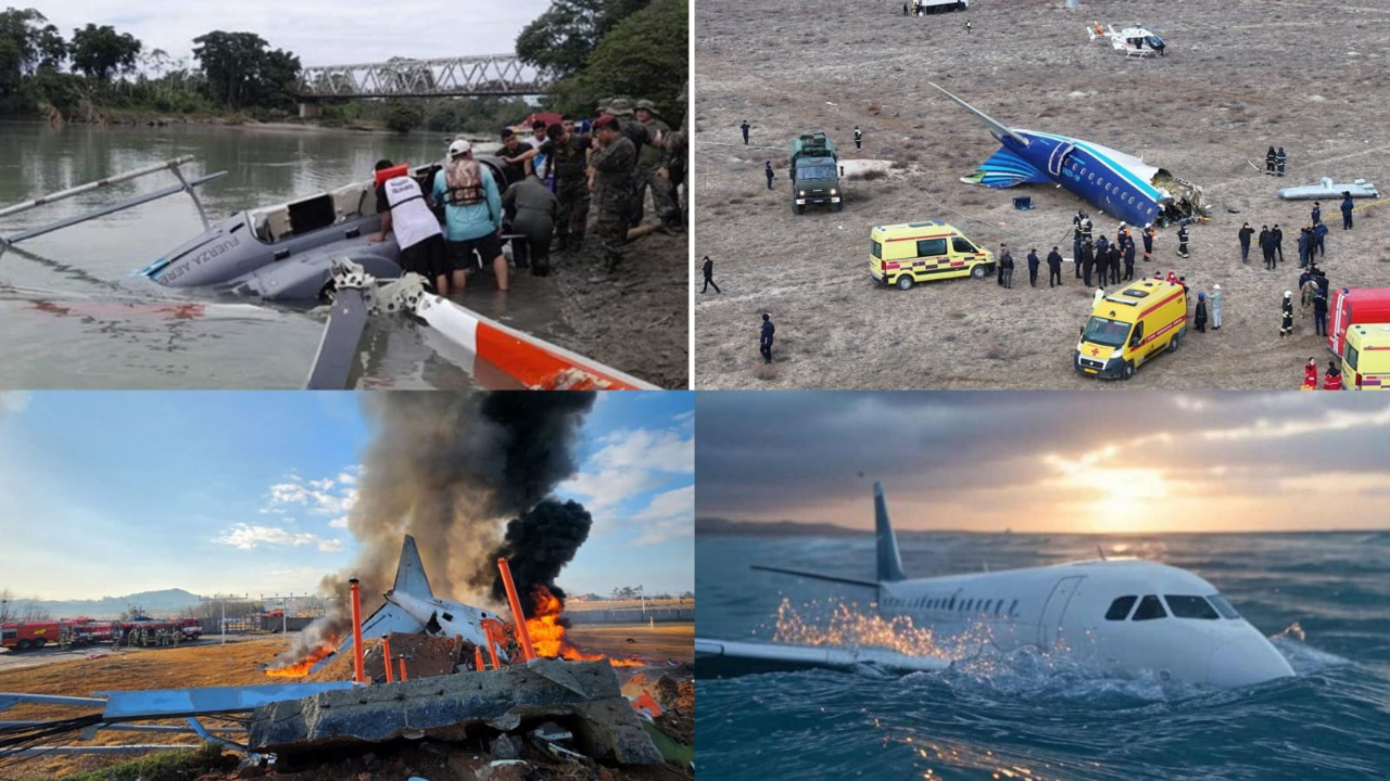 Videos: Más de 200 muertos en seis accidentes aéreos en cinco días