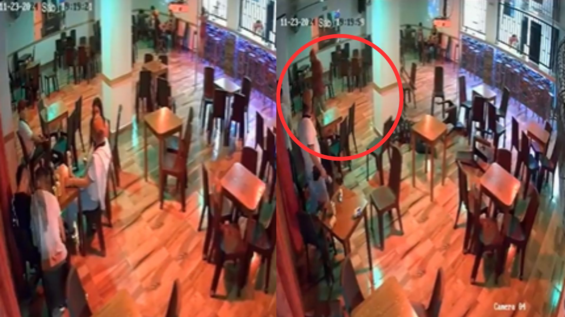 Cámara de seguridad capta momento en que matan a hombre en negocio de 'cariñosas'