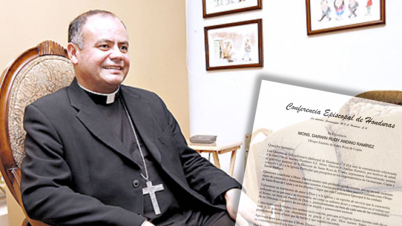 Por estos motivos renuncia monseñor Darwin Andino como obispo de Santa Rosa de Copán