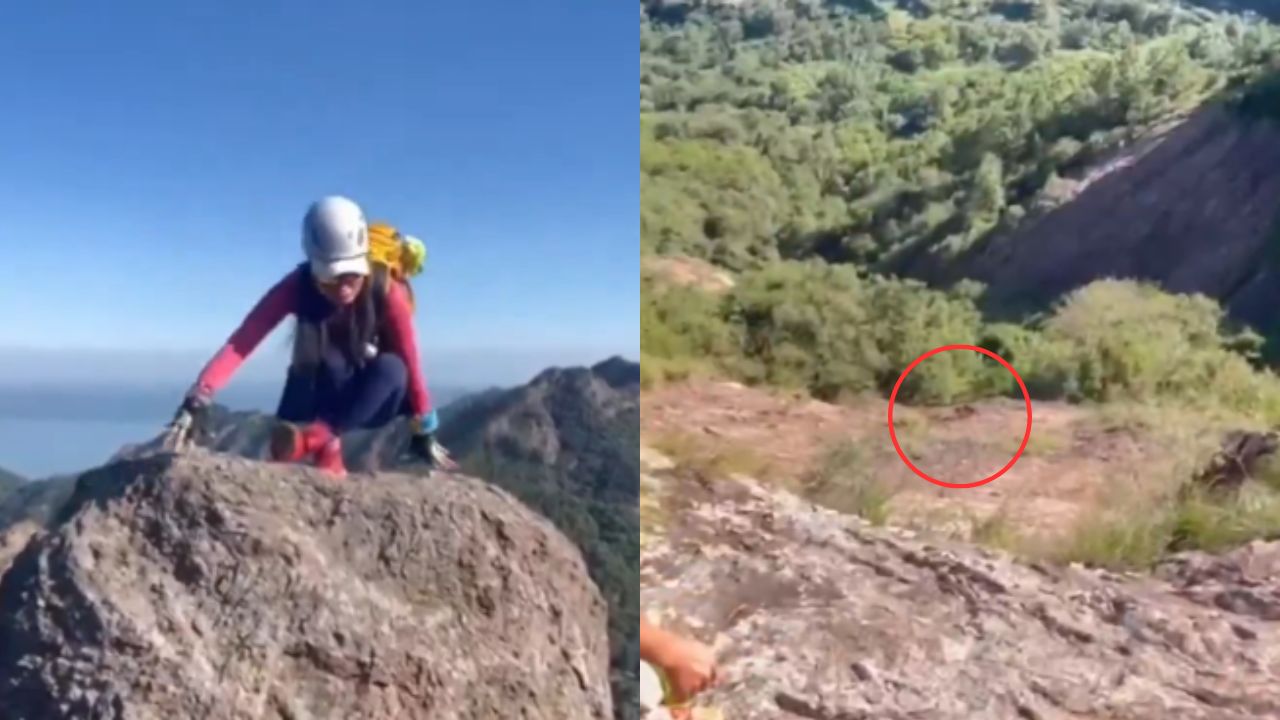 Revelan vídeo de cómo cayó a un barranco mujer que posaba para una foto