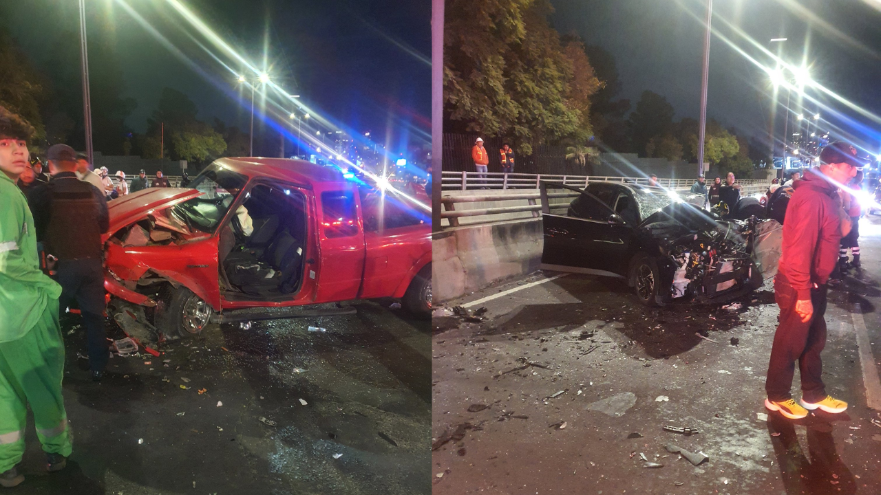Mujer choca y queda atrapada en su vehículo al intentar esquivar un bache ¿Murió?