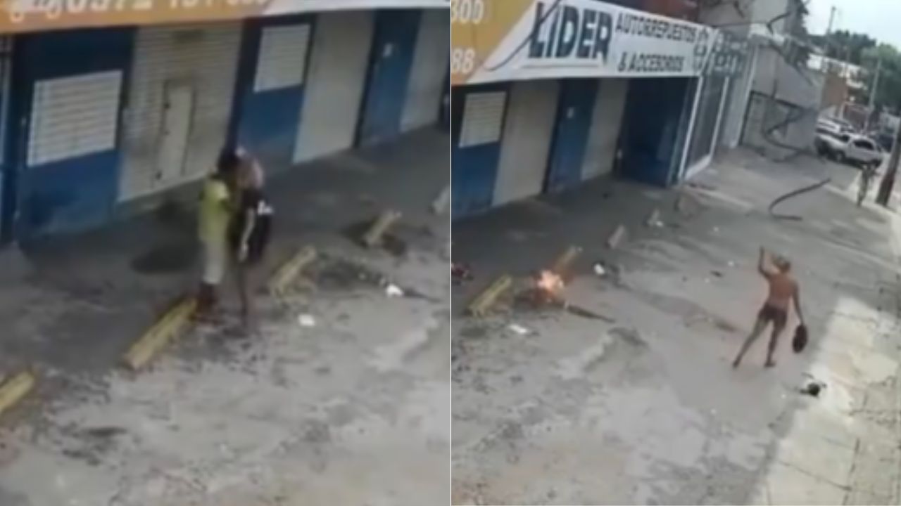 VIDEO: mujer prende en llamas a su pareja tras discusión en plena Navidad