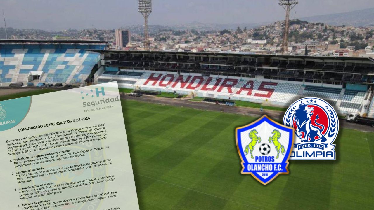 Estas son las medidas de seguridad para duelo Olancho FC vs. Olimpia en el 'Chelato Uclés'