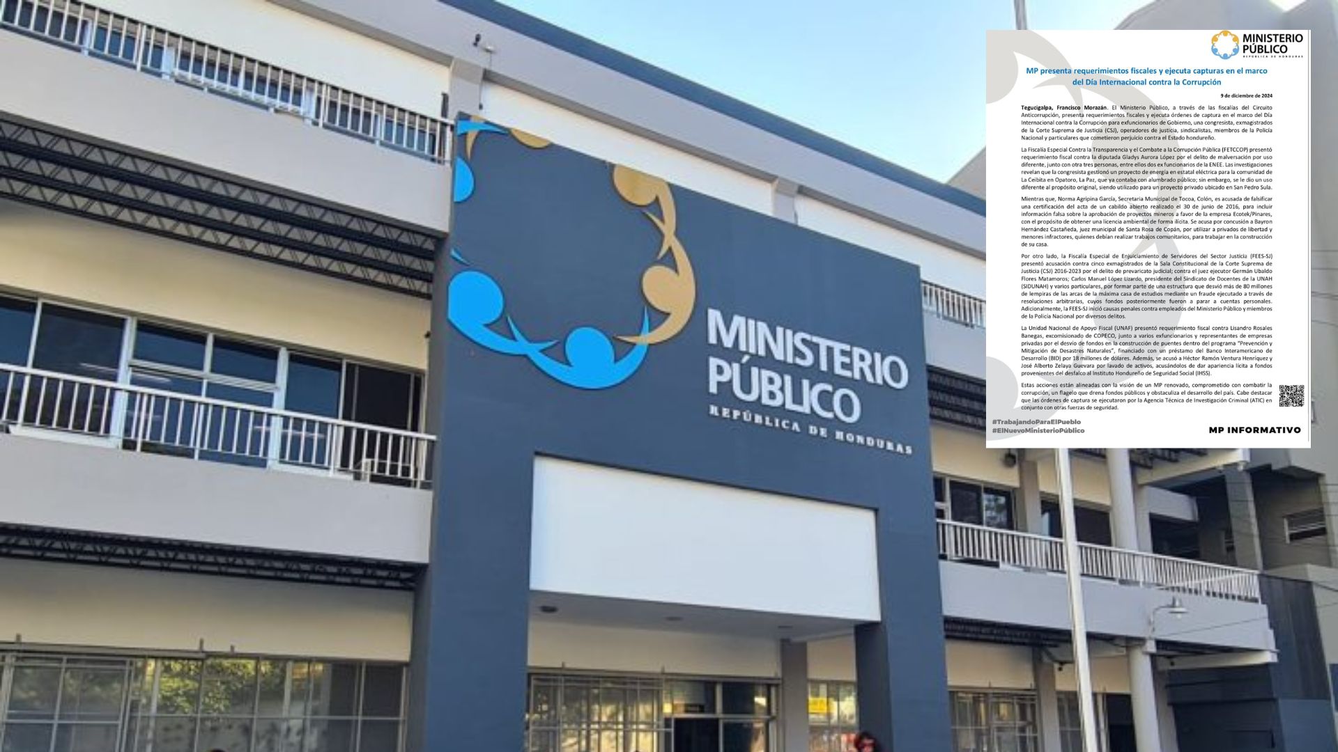 Presentan requerimiento fiscal contra Gladis Aurora López y otros exfuncionarios por malversación