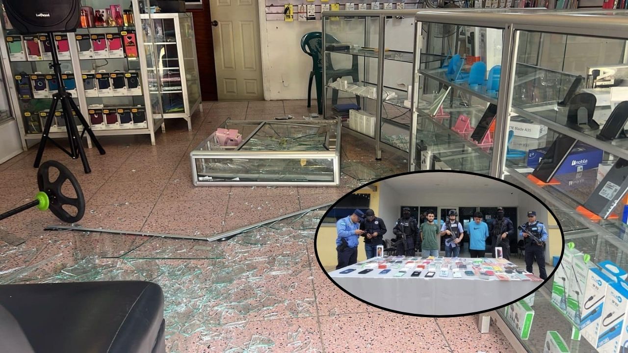 Capturan a sospechosos de robo de unos L 800,000 a tienda de celulares en Catacamas