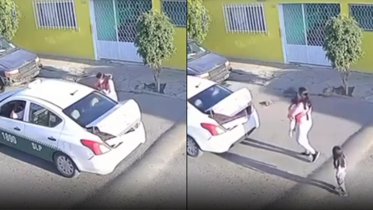 Así fue el momento en que taxista se 'robó' regalos de Navidad de una familia