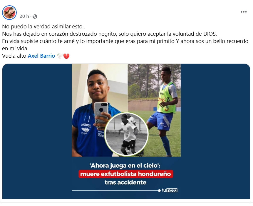 Captura de pantalla de la publicación