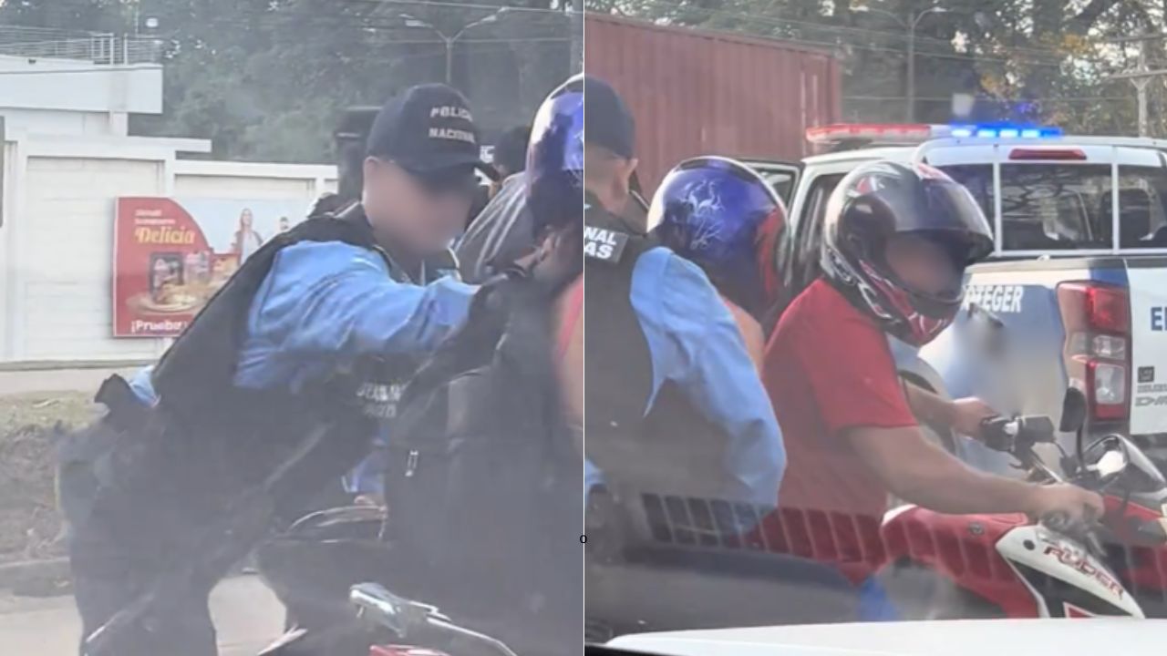 VIDEO: Policía arrebata bruscamente el celular a hondureña solo porque grababa
