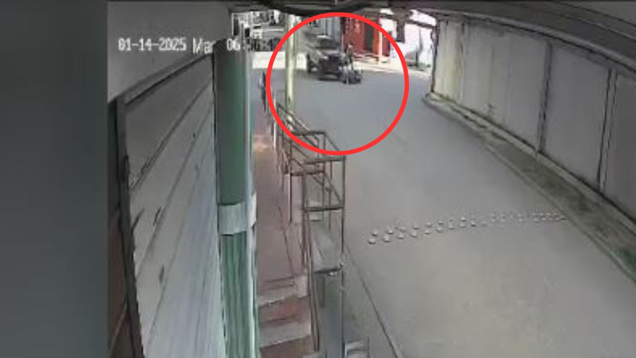 VIDEO: Graban accidente entre dos motos y un vehículo que no respetó señal en Catacamas