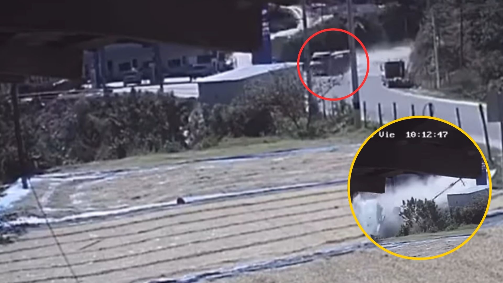 Imagen de VIDEO: Así fue como rastra sin frenos cayó a una hondonada en Intibucá