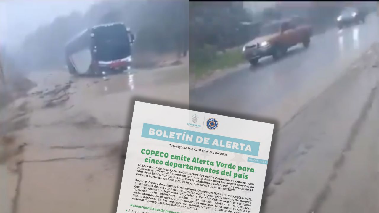 Copeco emite alerta verde para estos cinco departamentos del norte de Honduras