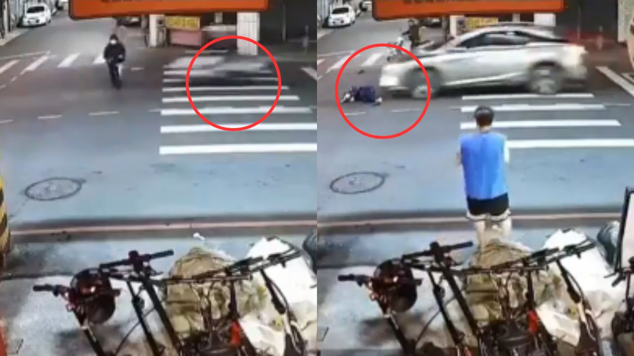 Graban momento en que hombre fue atropellado dos veces en un solo instante