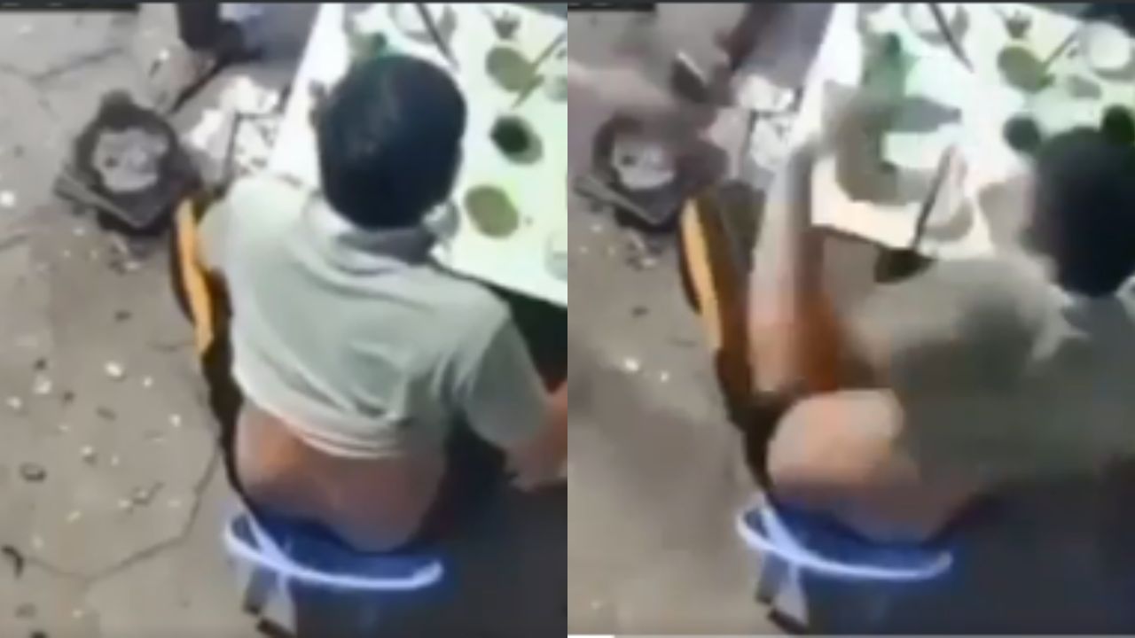 Vídeo: Le cortan la mano a un hombre mientras cenaba con su familia