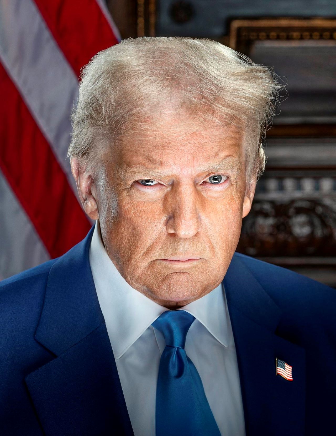 Donald Trump publica su retrato oficial como presidente