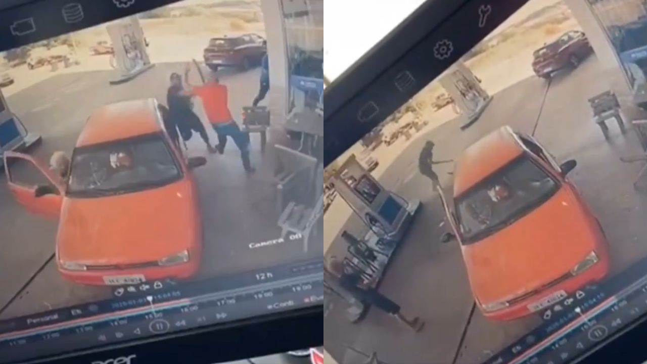VIDEO: hombre iba a asesinar a su expareja, pero su esposo actual lo ataca a machetazos