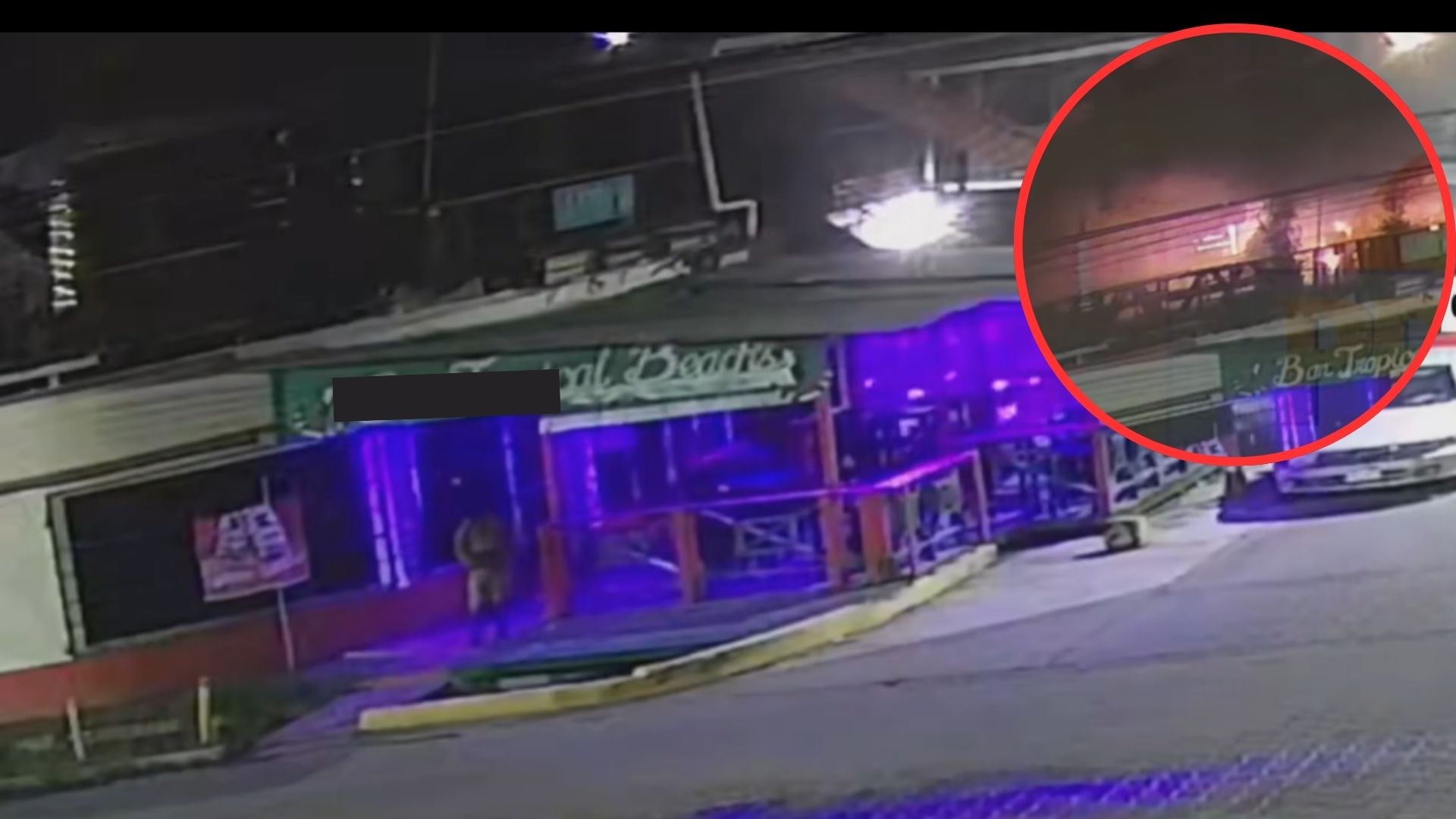 Revelan video del momento en que comenzó el incendio en reconocido restaurante de La Ceiba