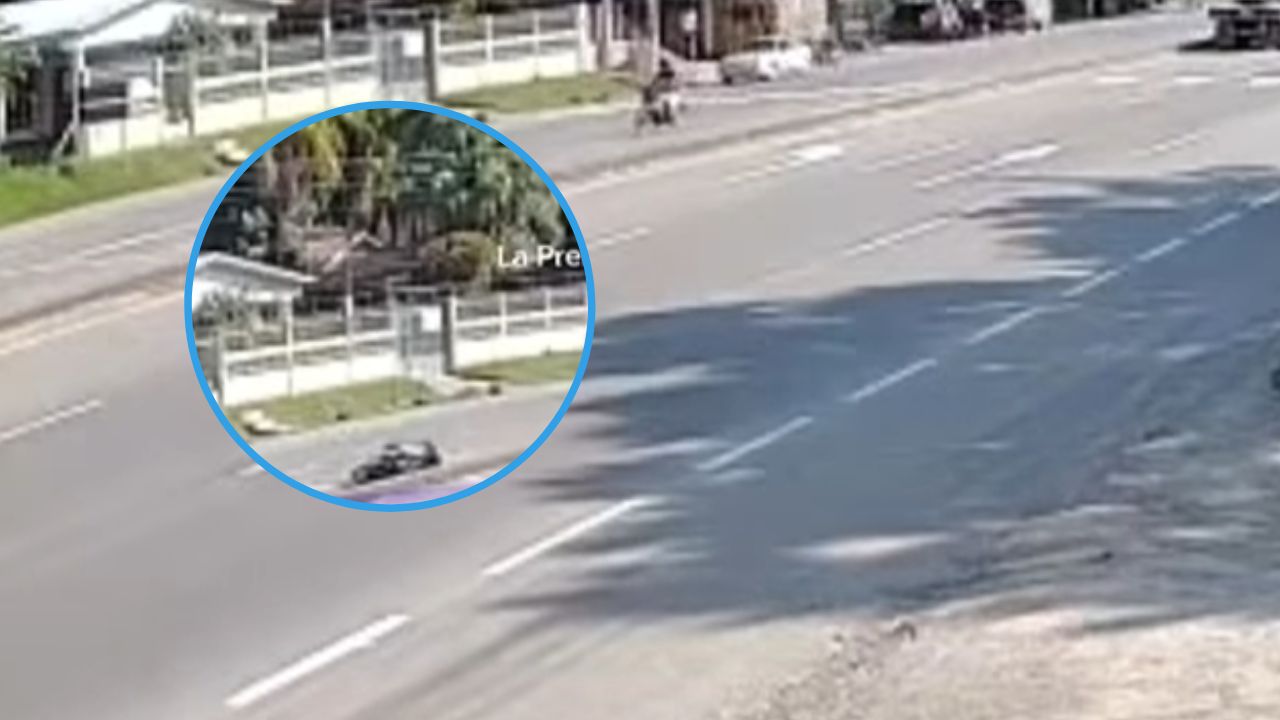 VIDEO: motociclista convulsiona cuando conducía en la CA-5