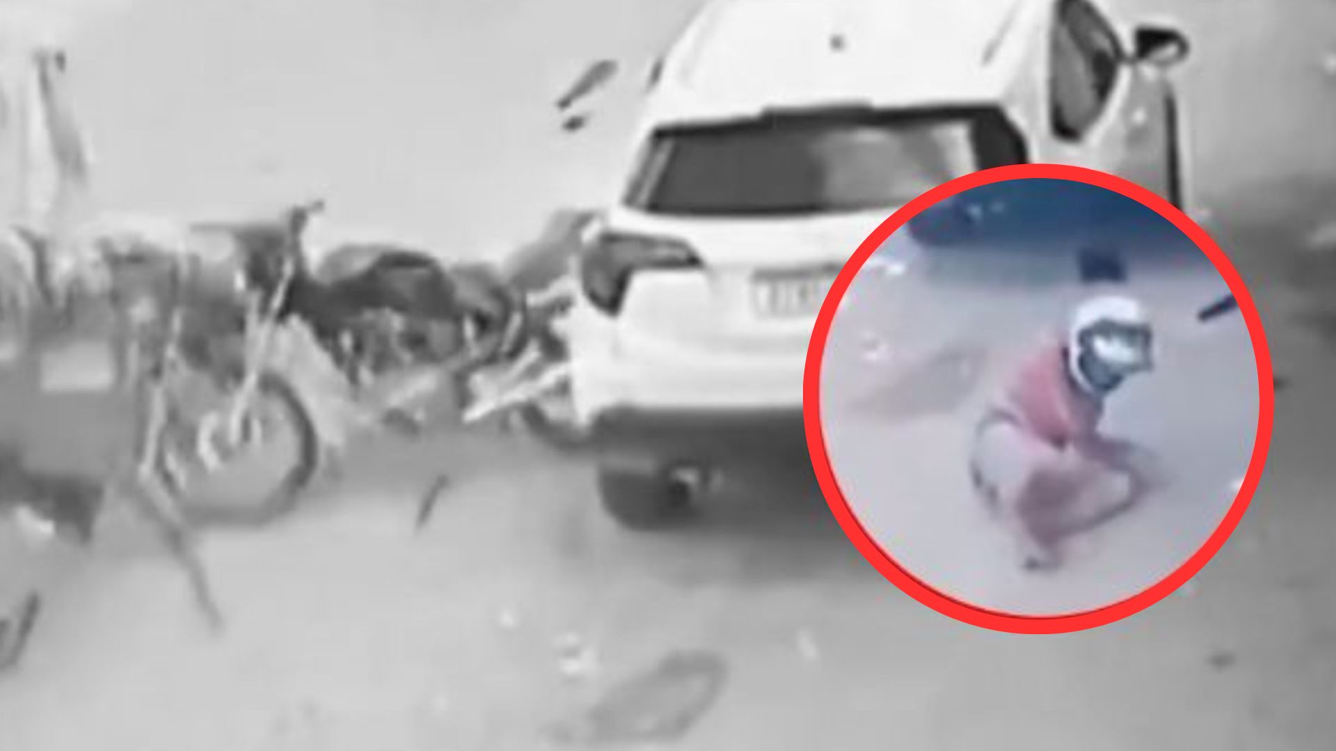 VIDEO: Conductor frustra asalto y atropella a dos ladrones