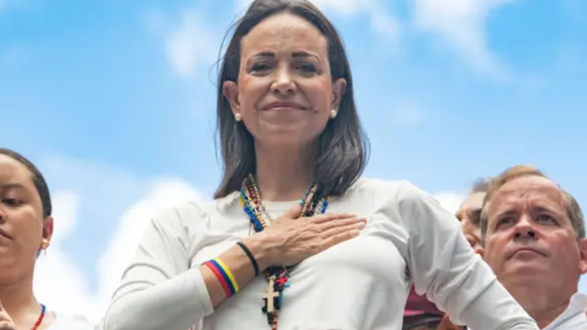 Secuestran a María Corina Machado luego de que reapareció en una protesta en Caracas