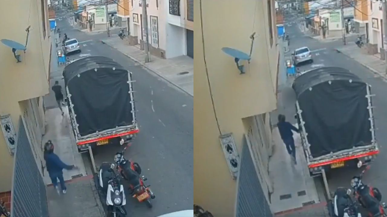 Video capta cuando sicario atenta contra joven tras perseguirlo en una calle