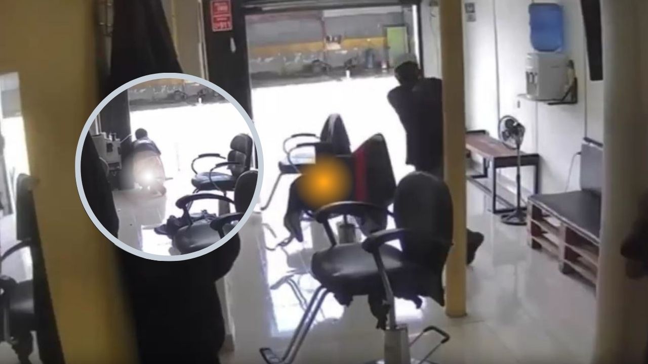VIDEO: Sicario irrumpe en barbería y ataca a joven