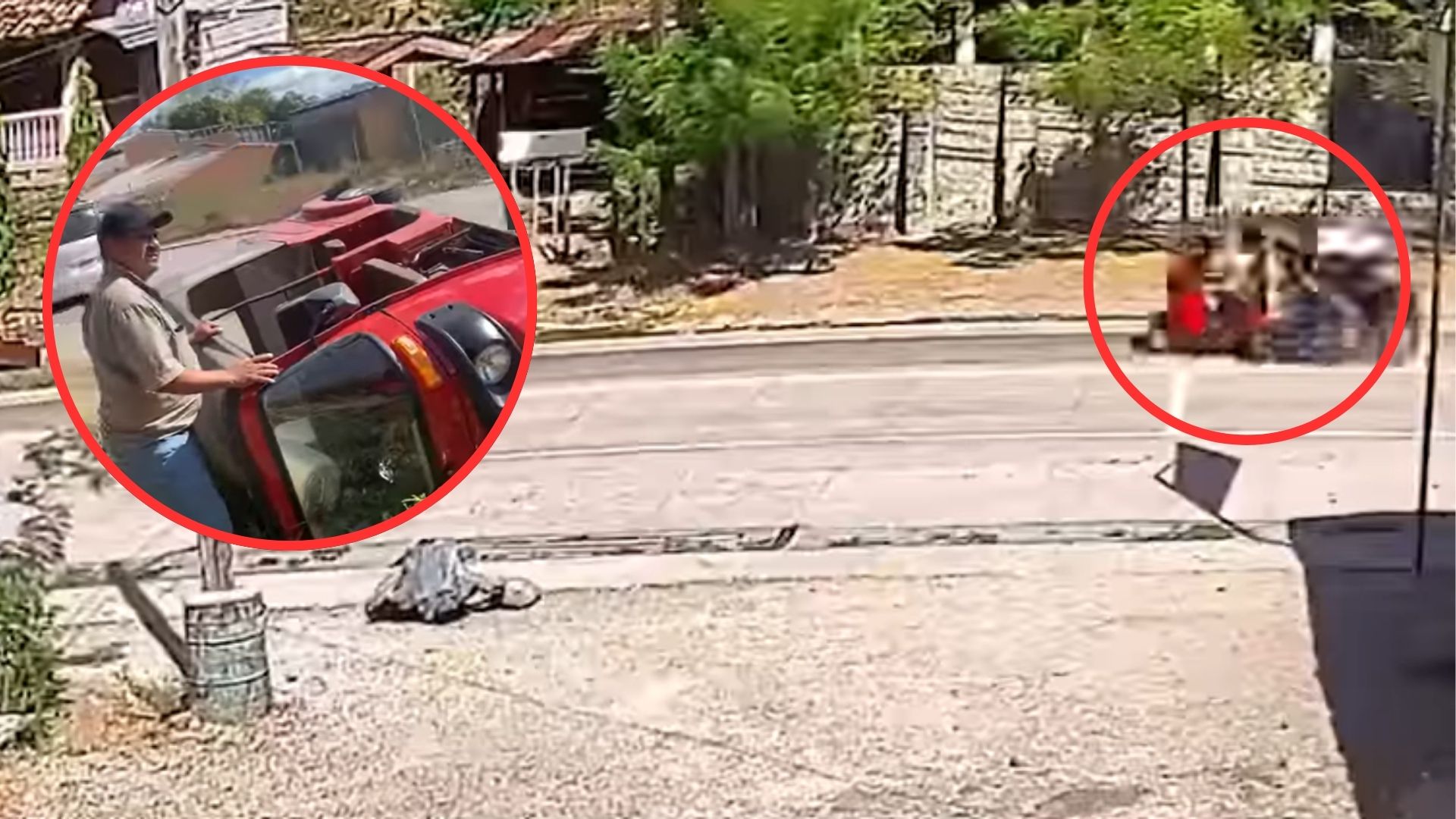 VIDEO: Así fue encontronazo entre dos motocicletas y una mototaxi en Pespire