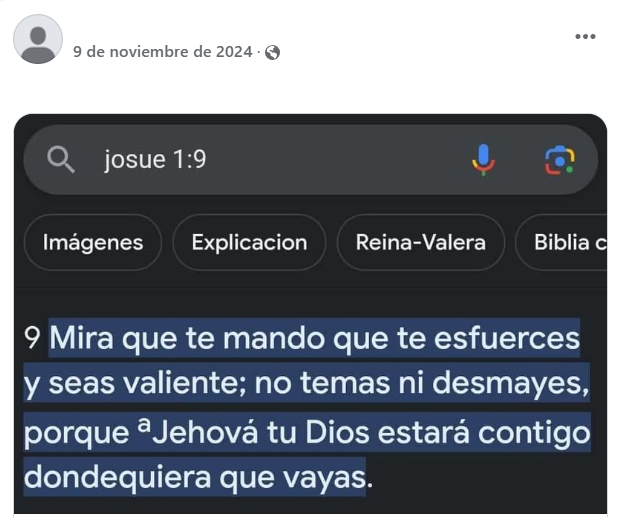 Captura de pantalla de la publicación