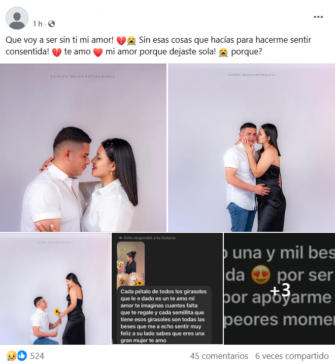 Captura de pantalla donde se lee la publicación