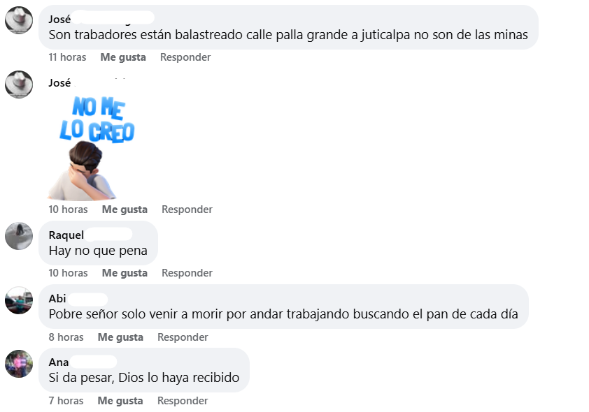 Captura de pantalla de los comentarios