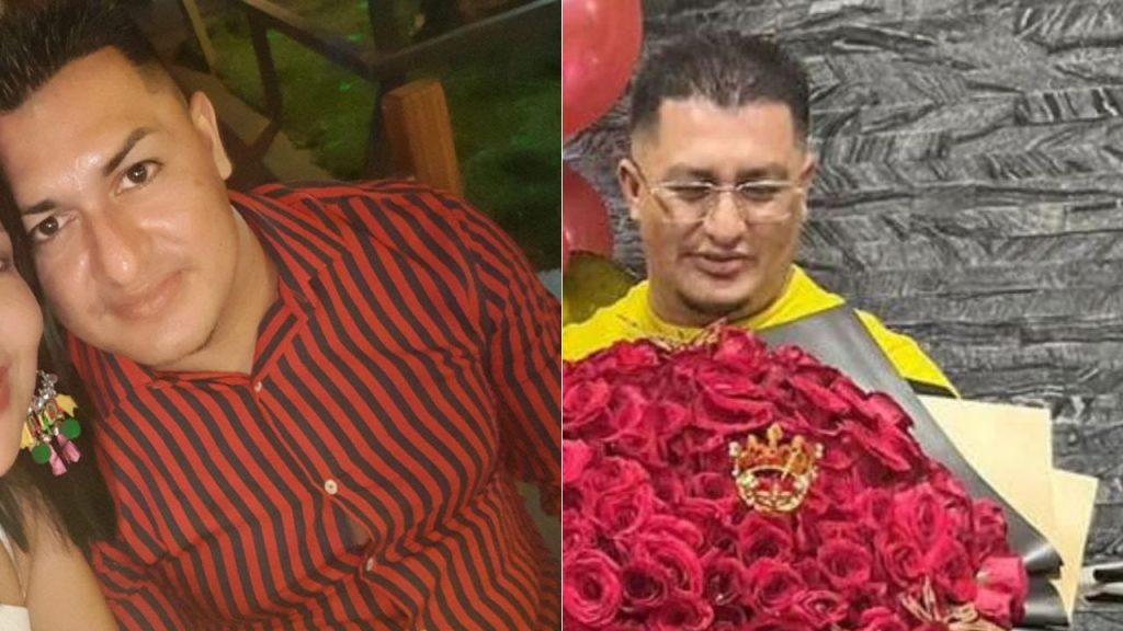 Dos fotografías de la víctima