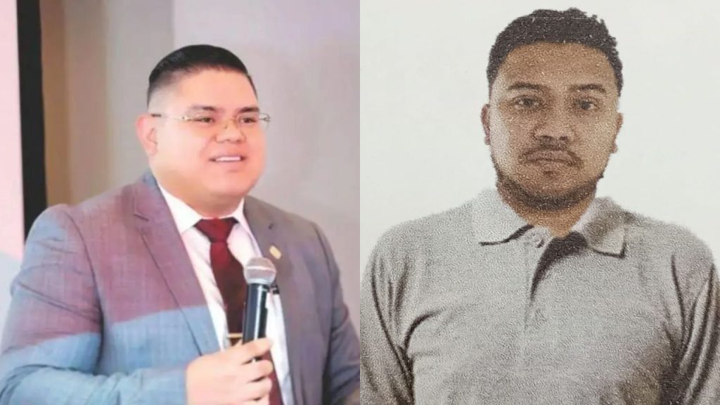 Una fotografía del supuesto abogado y el policía