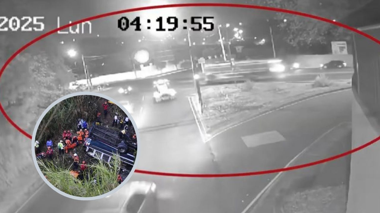 Video revela accidente de bus que cayó al vacío en Guatemala y dejó al menos 55 muertos