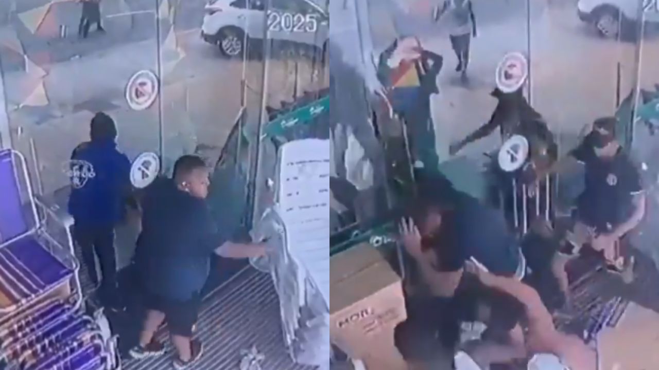 Vídeo: Con palos y sillas aficionados dan paliza a fan de equipo contrario