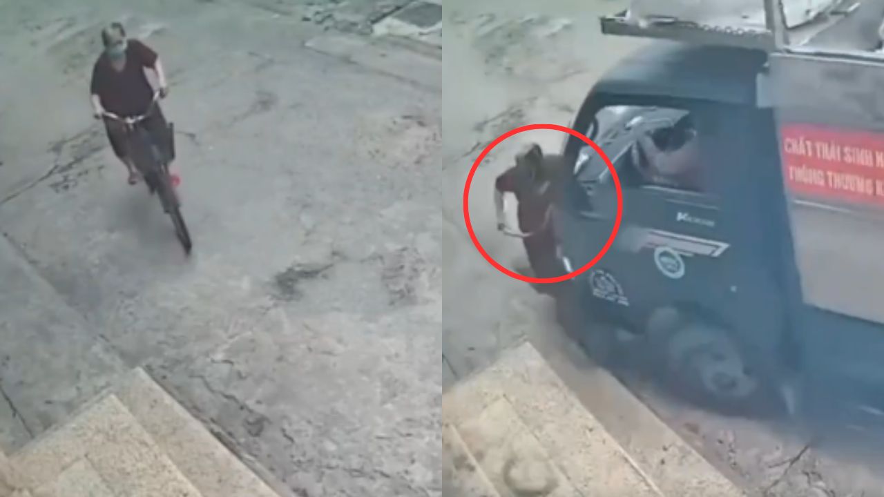 Graban momento en que anciana murió aplastada por un camión que transportaba basura