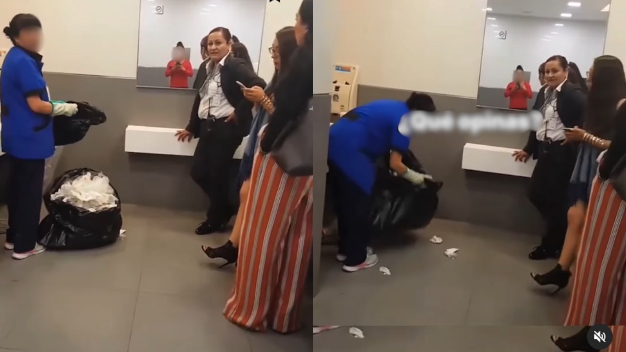 ¿Trabajo o humillación? Aseadora es obligada a sacar papeles de baño por este motivo