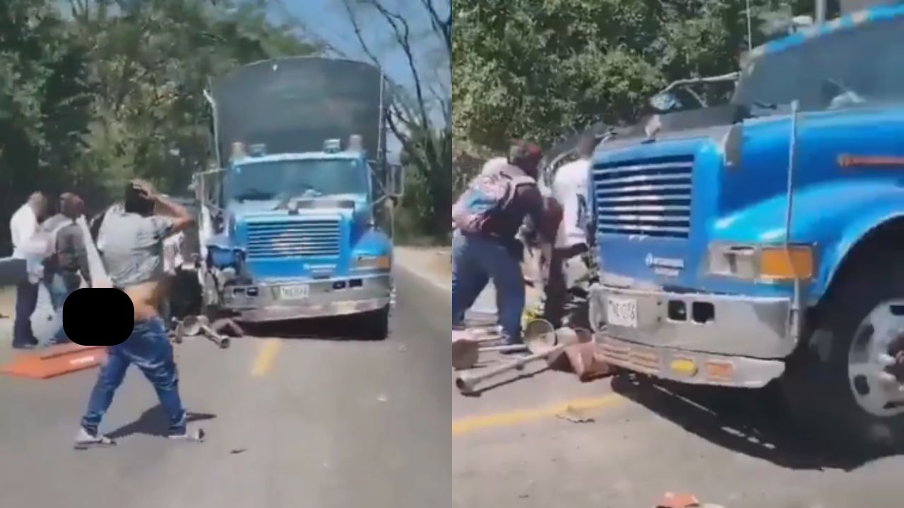 Así fue el momento en que cadáver salió 'disparado' de ataúd durante accidente vial