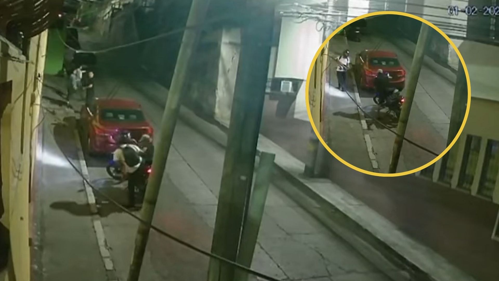 Hombre vestido de guardia de seguridad y su acompañante asaltan a una familia en Tegucigalpa
