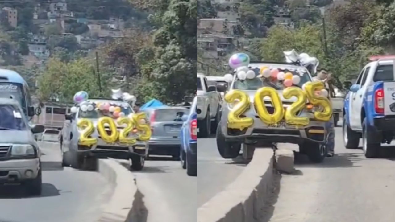 Graban carro de 'seniors' que chocó contra barricada en la capital; pasaba una patrulla policial
