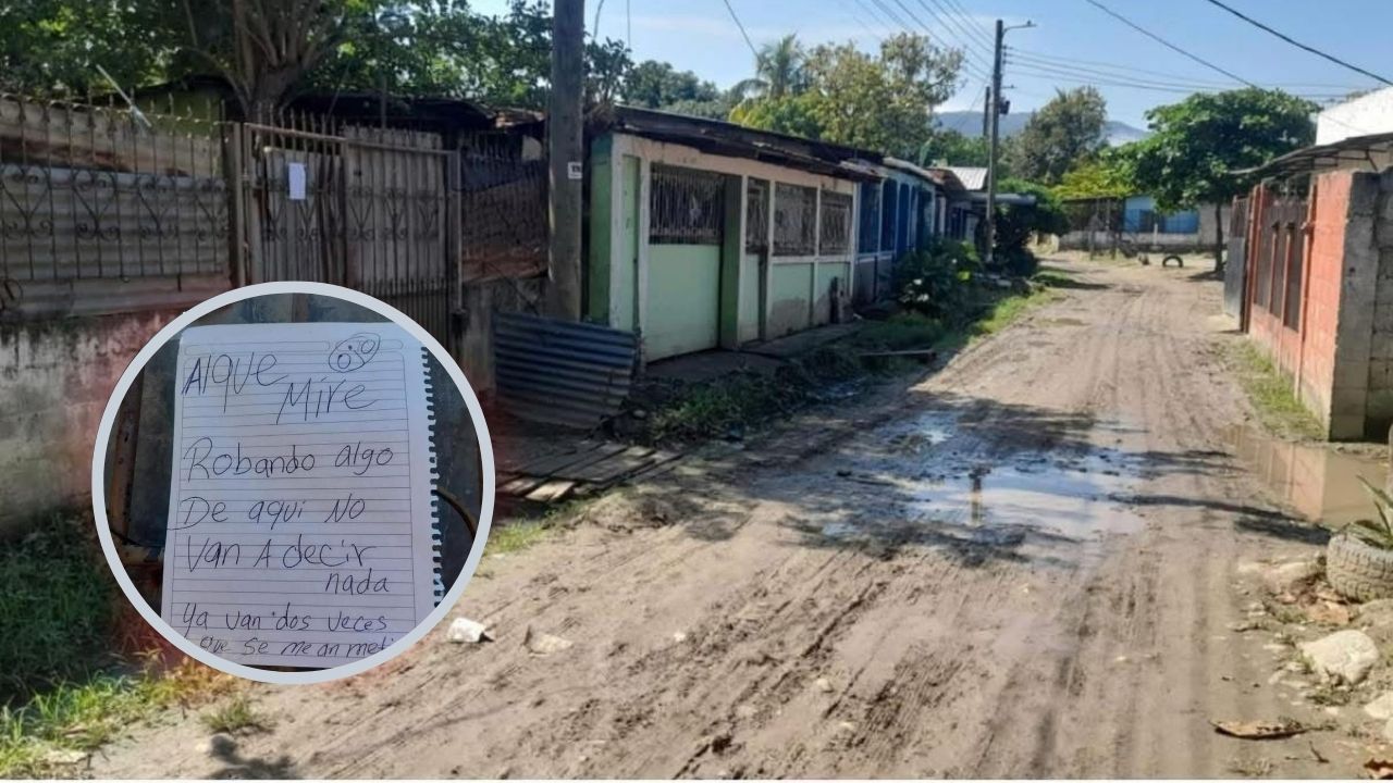 Hondureño coloca advertencia en el portón de su casa tras dos robos consecutivos