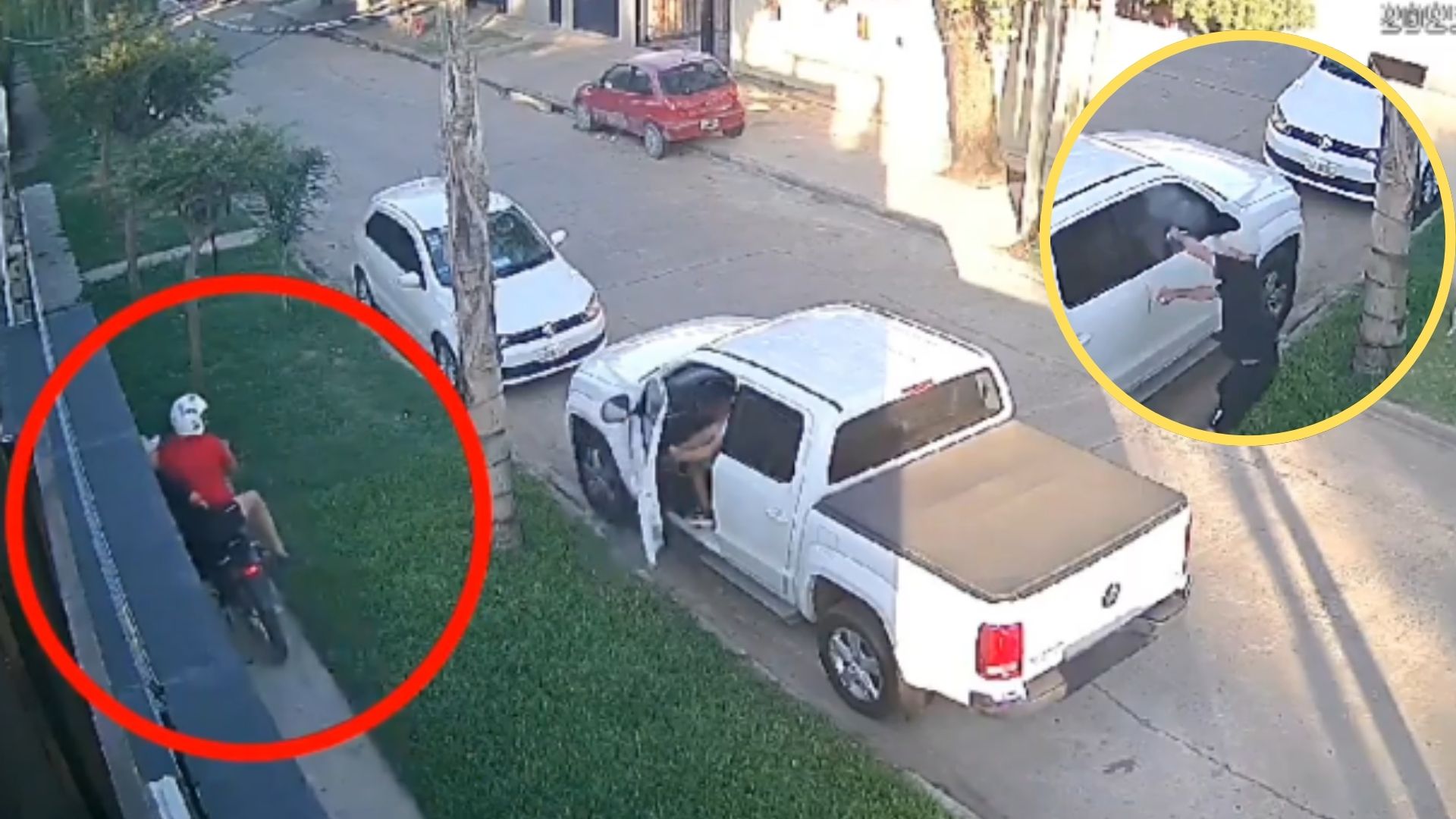 VIDEO: Dueño de vehículo dispara contra ladrón que quería asaltarlo