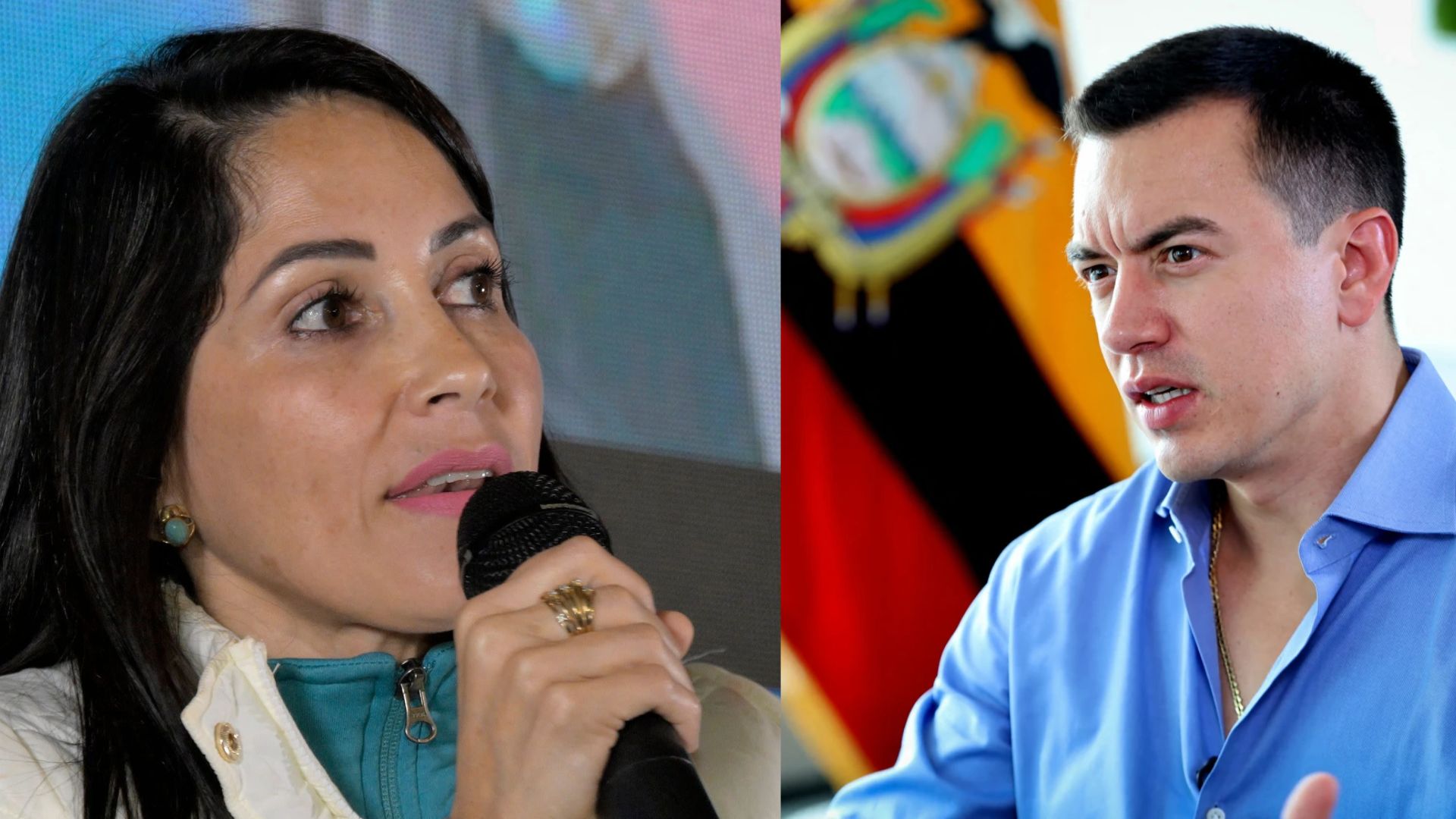 Menos de 20,000 votos separan a Noboa de González, escrutado el 96.39 % en Ecuador