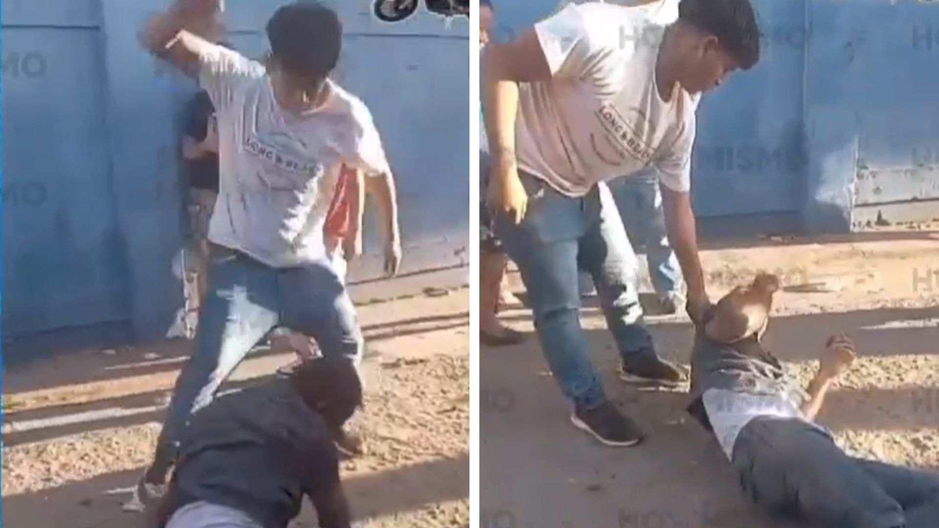 VIDEO: Pasajeros golpean y someten a presunto ladrón en San Pedro Sula
