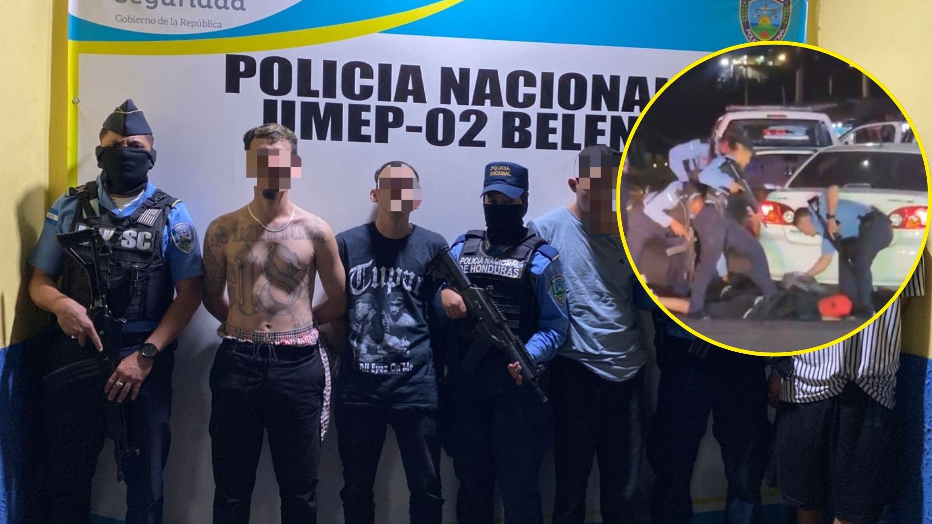 VIDEO: Así fue la captura de cuatro supuestos gatilleros de la Pandilla 18 en la capital