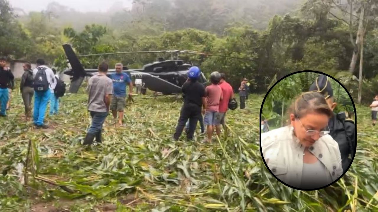 Helicóptero en que iba presidenta Xiomara Castro realiza aterrizaje de emergencia