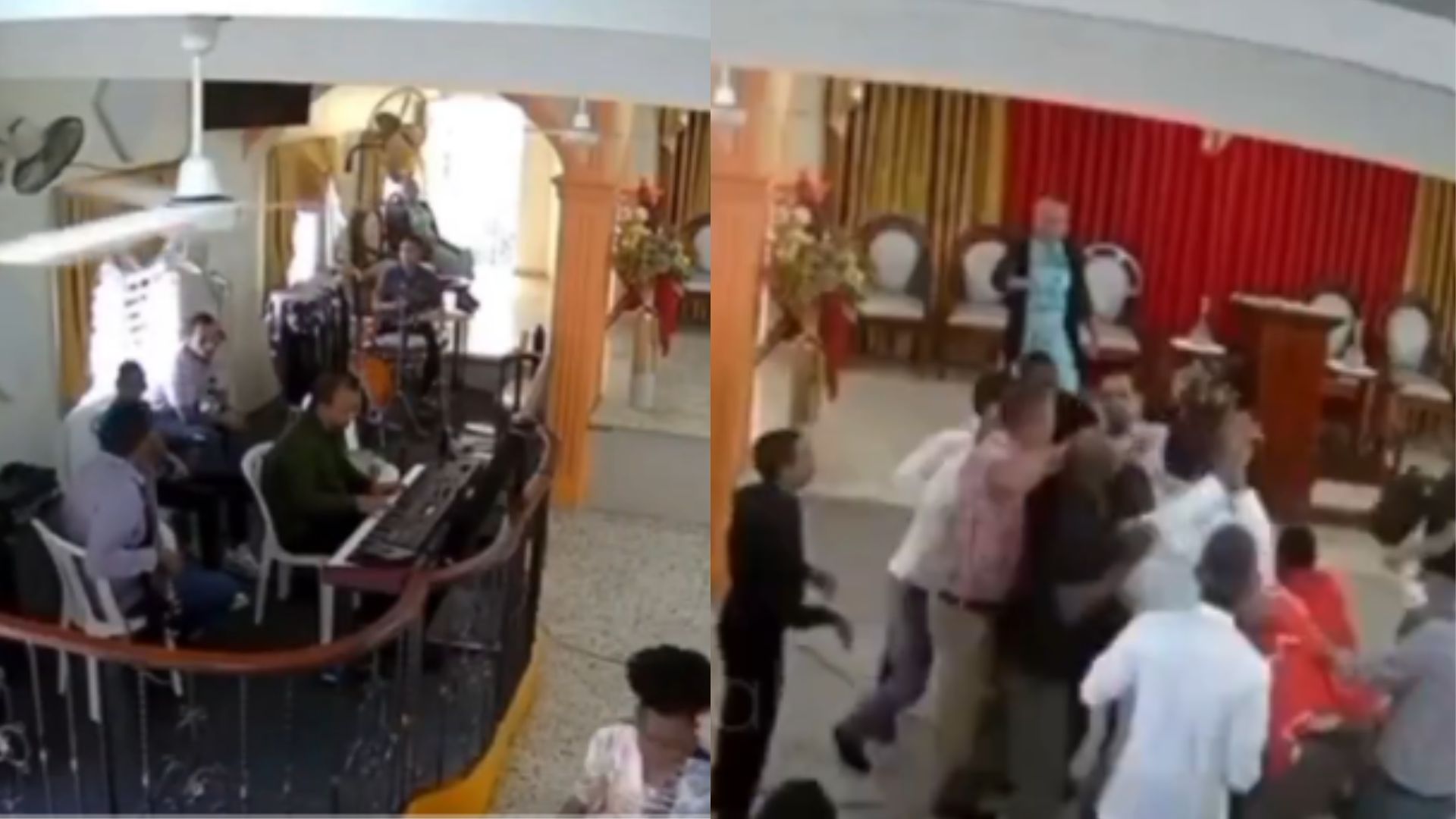 VIDEO: Hombre 'endemoniado' irrumpe iglesia y apuñala a varios feligreses
