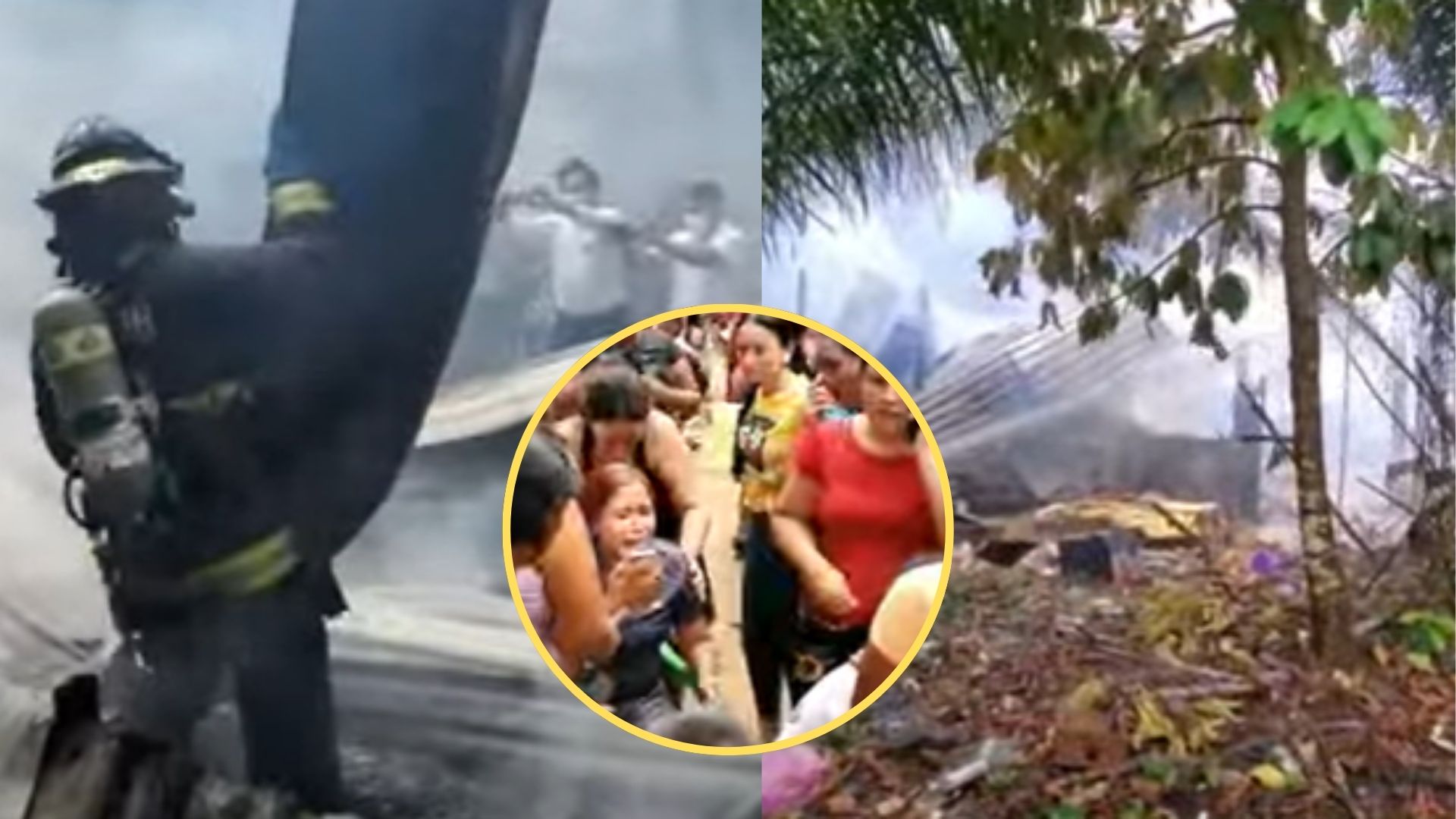 'Papi, mi hijo no pudo salir': tres personas mueren carbonizadas en voraz incendio en La Ceiba