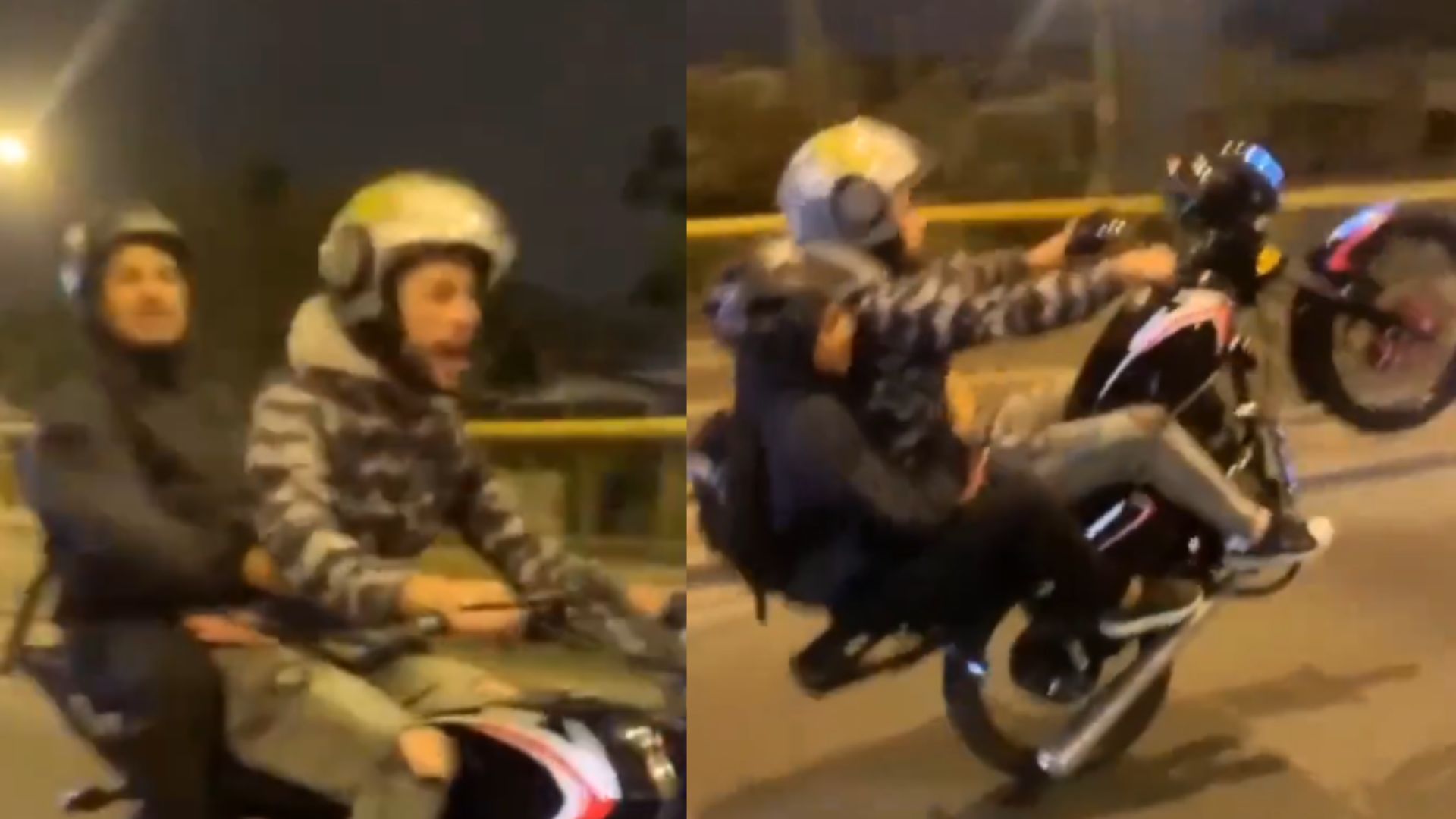 Graban muerte de motociclista; se estrella contra un poste al realizar 'el caballito'